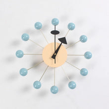 Load image into Gallery viewer, Stylish Ball Clock in Blue - Modern Non-Ticking Wall Clock for Home &amp; Office