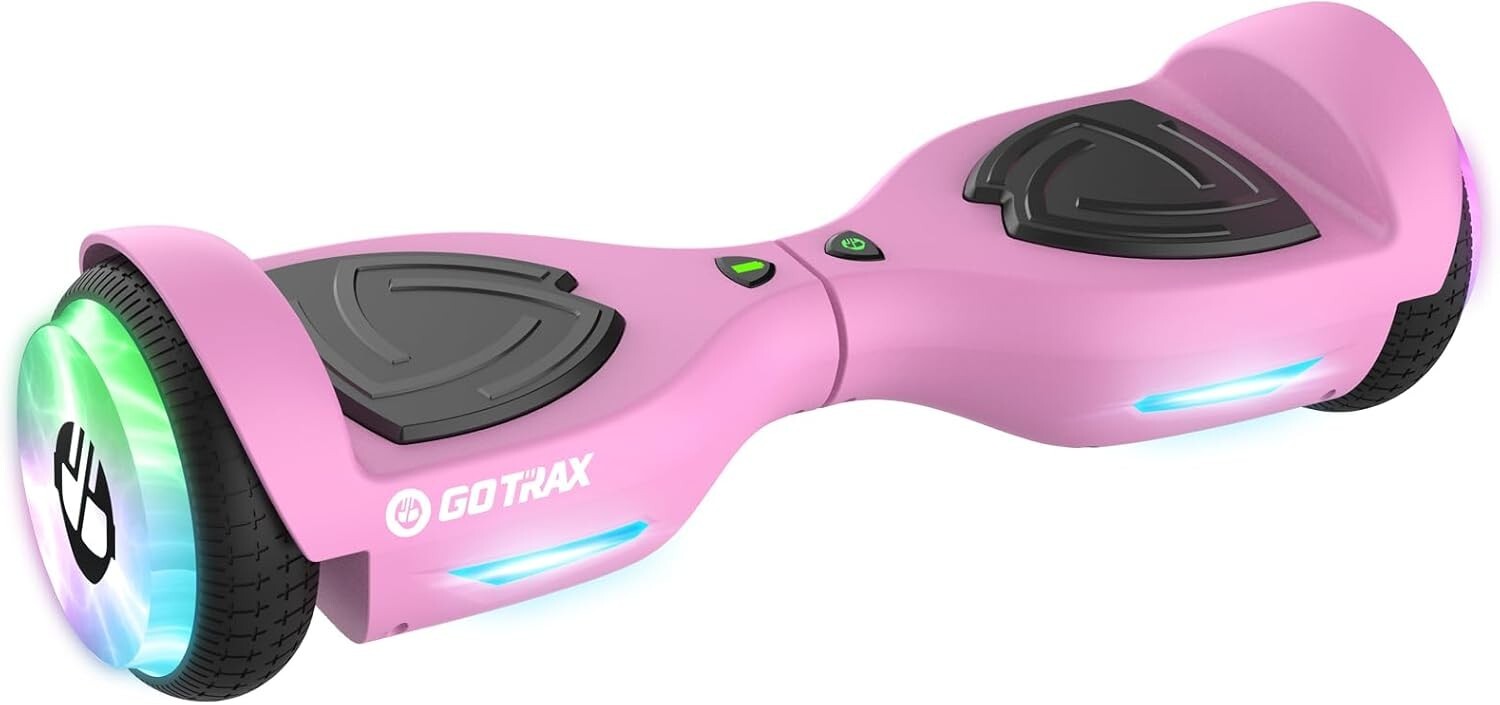 Electric Hoverboard with LED Light Wheels – Up to 6.2mph for Kids Aged 44-176lbs