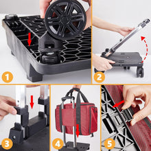 Load image into Gallery viewer, Versatile Red Sewing Machine Bag with Adjustable Trolley Handle – 19x11x13"