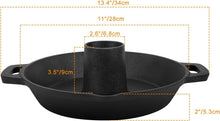 Load image into Gallery viewer, Universal Cast Iron Vertical Chicken Roaster with Roasting Pan – 11' Diameter