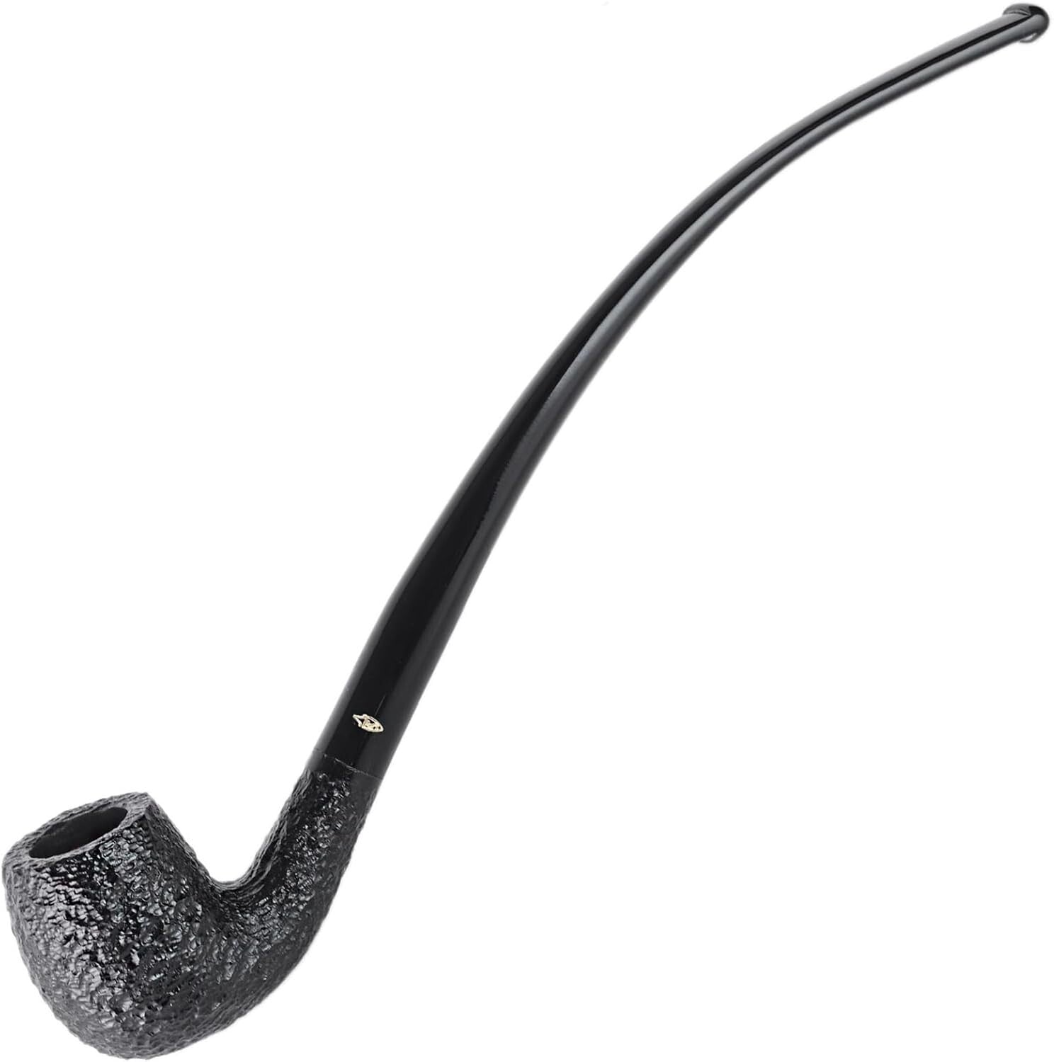 Elegant Bent Billiard Pipe - Handmade Italian Craft with Extra Length and Style