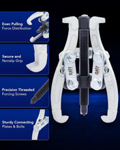 Load image into Gallery viewer, Professional 4-Piece 3-Jaw Bearing Puller Kit with Chrome Finish for Durability