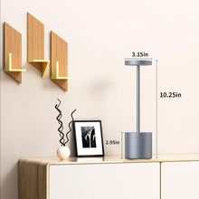 Load image into Gallery viewer, Rechargeable Matte Grey Portable Table Lamps - Dimmable For Indoor/Outdoor Use