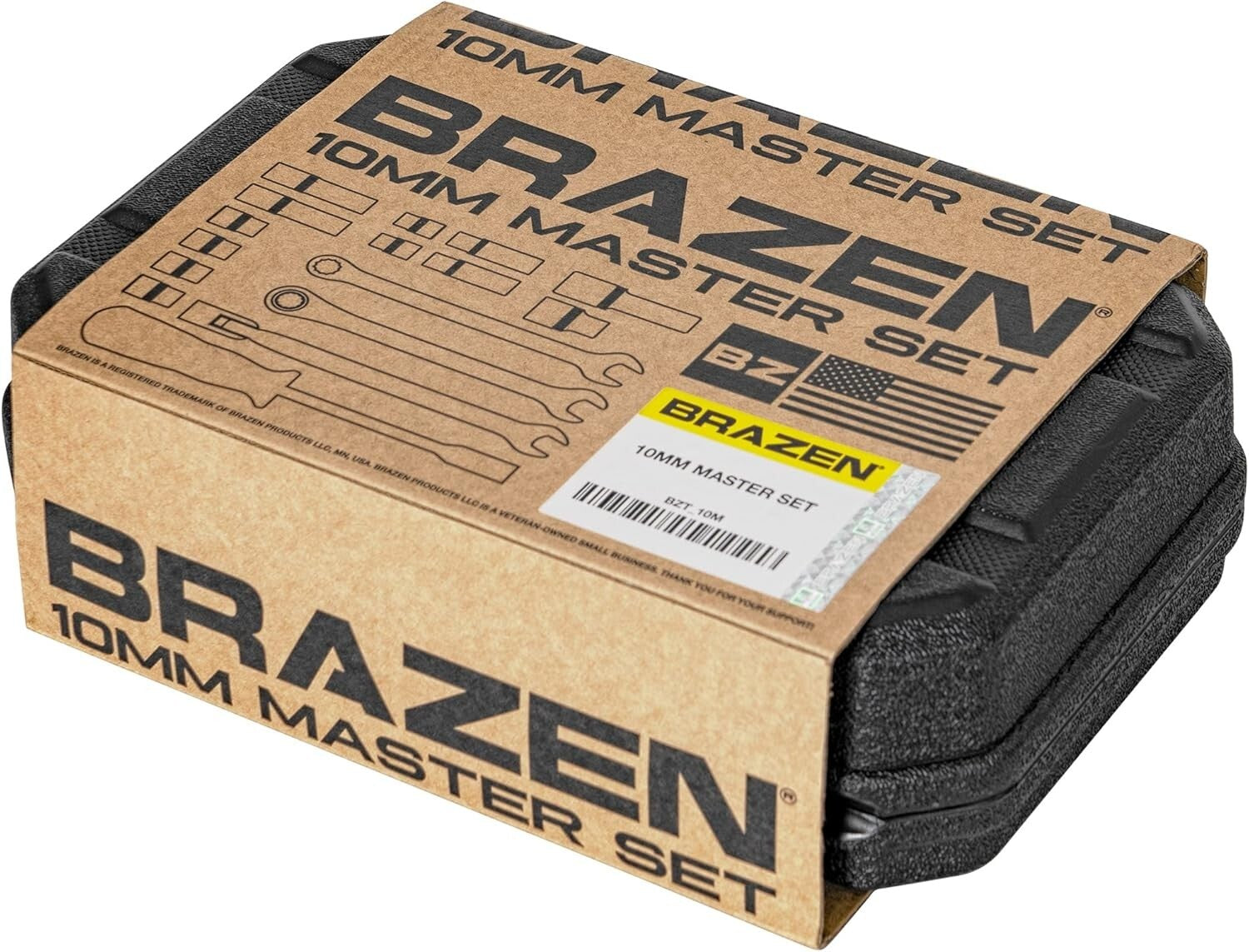 Complete 10mm Socket Set: 12 Sockets, 3 Wrenches & Nut Driver - Portable Case