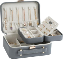 Load image into Gallery viewer, Updated Design Large Jewelry Travel Case with Removable Dividers - Perfect Gift