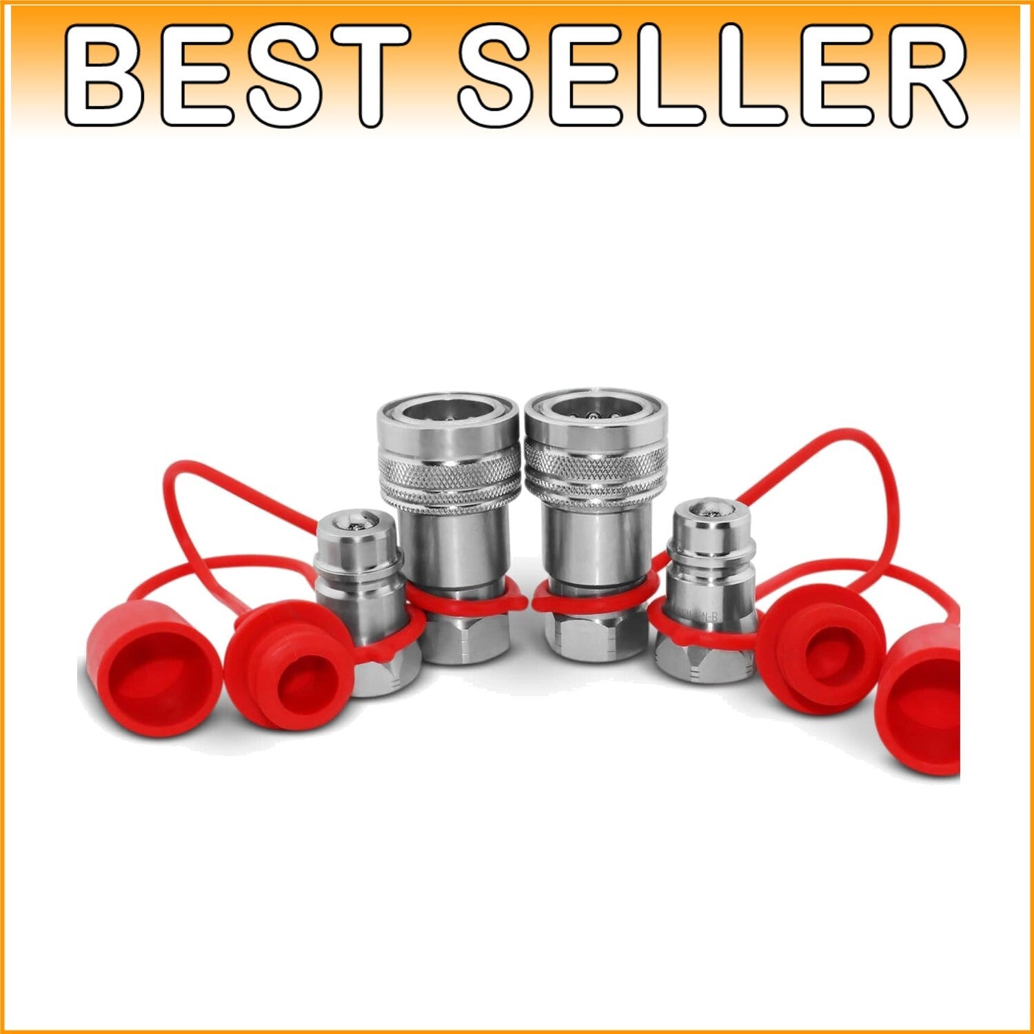 2 Sets of 1/2" Pioneer Style Hydraulic Quick Connect Couplers for All Industries