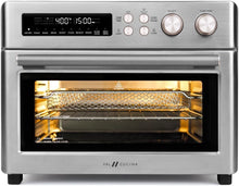 Load image into Gallery viewer, Extra Large 10-in-1 Infrared Air Fryer Toaster Oven with Brushed Steel Finish