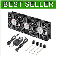 Load image into Gallery viewer, Compact 120mm x 38mm Exhaust Fan with Speed Controller, Ideal for Electronics