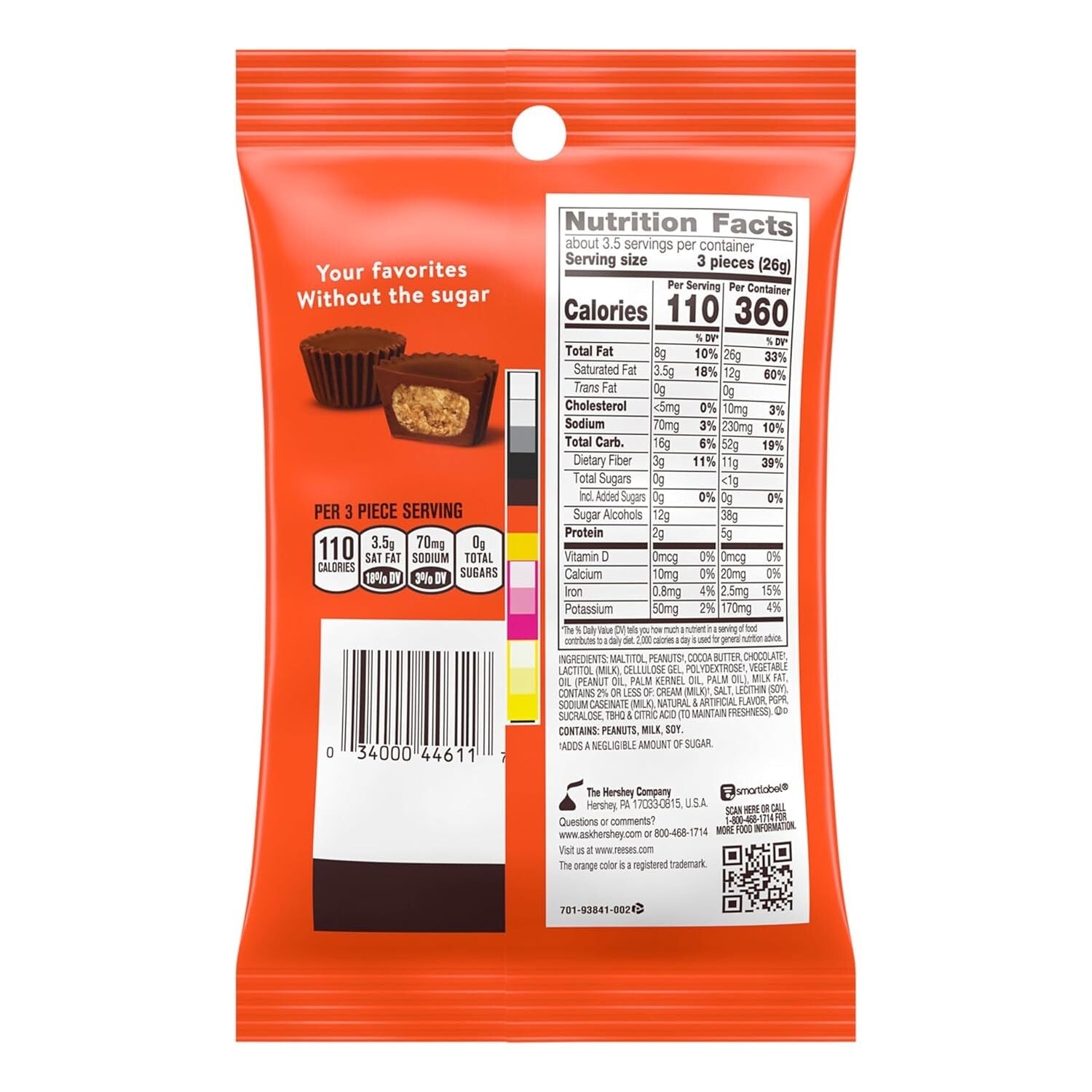 Deliciously Guilt-Free Zero Sugar Chocolate Peanut Butter Cups - 12 Count Bags