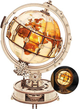 Load image into Gallery viewer, Educational 180pcs 3D Wooden Puzzle Globe with LED: Perfect for Home Decoration