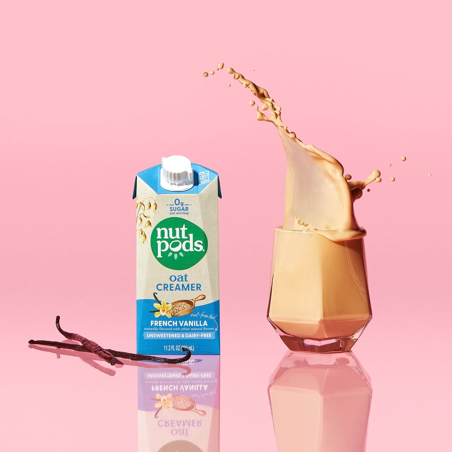 Rich Creamy Oat French Vanilla Creamer - Gluten-Free & Sugar-Free (Pack of 12)