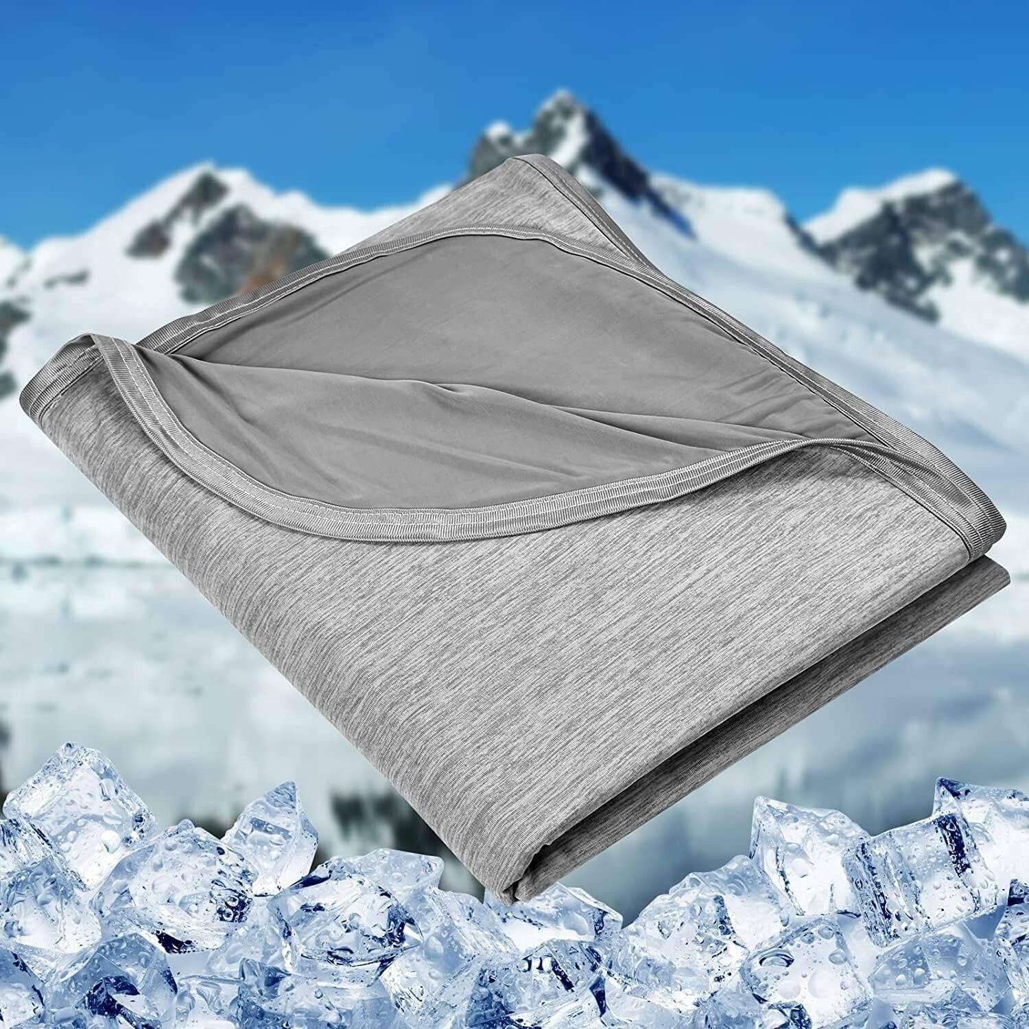 Ultra-Soft Cooling Blanket for Camping & Travel - Easy Care & Lightweight