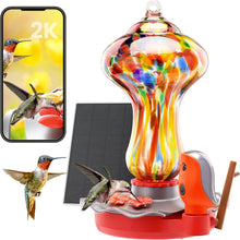 Load image into Gallery viewer, Solar-Powered Hummingbird Feeder with 2K HD Camera – Alexa &amp; Google Compatible