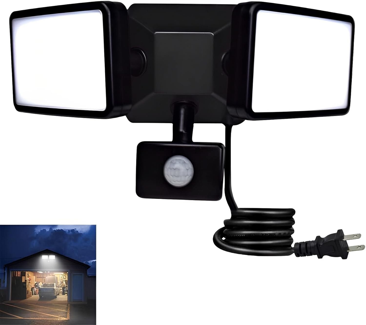 Energy Efficient 20W LED Motion Sensor Floodlight - 180° Angle Illumination