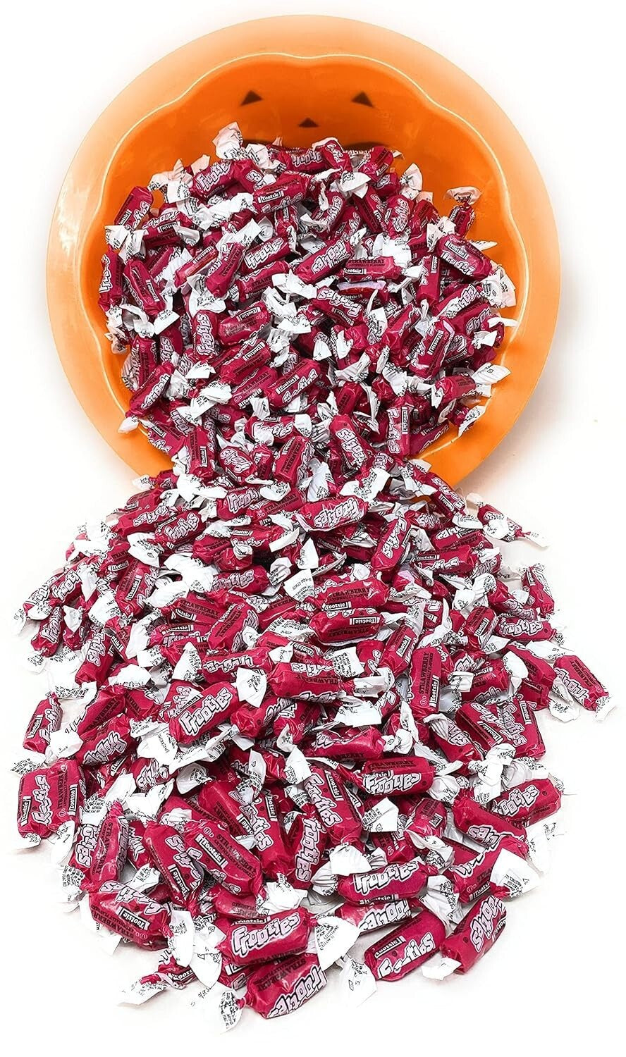 Individually Wrapped 5 Lb Frooties Strawberry Candy - Kosher & Allergy-Friendly