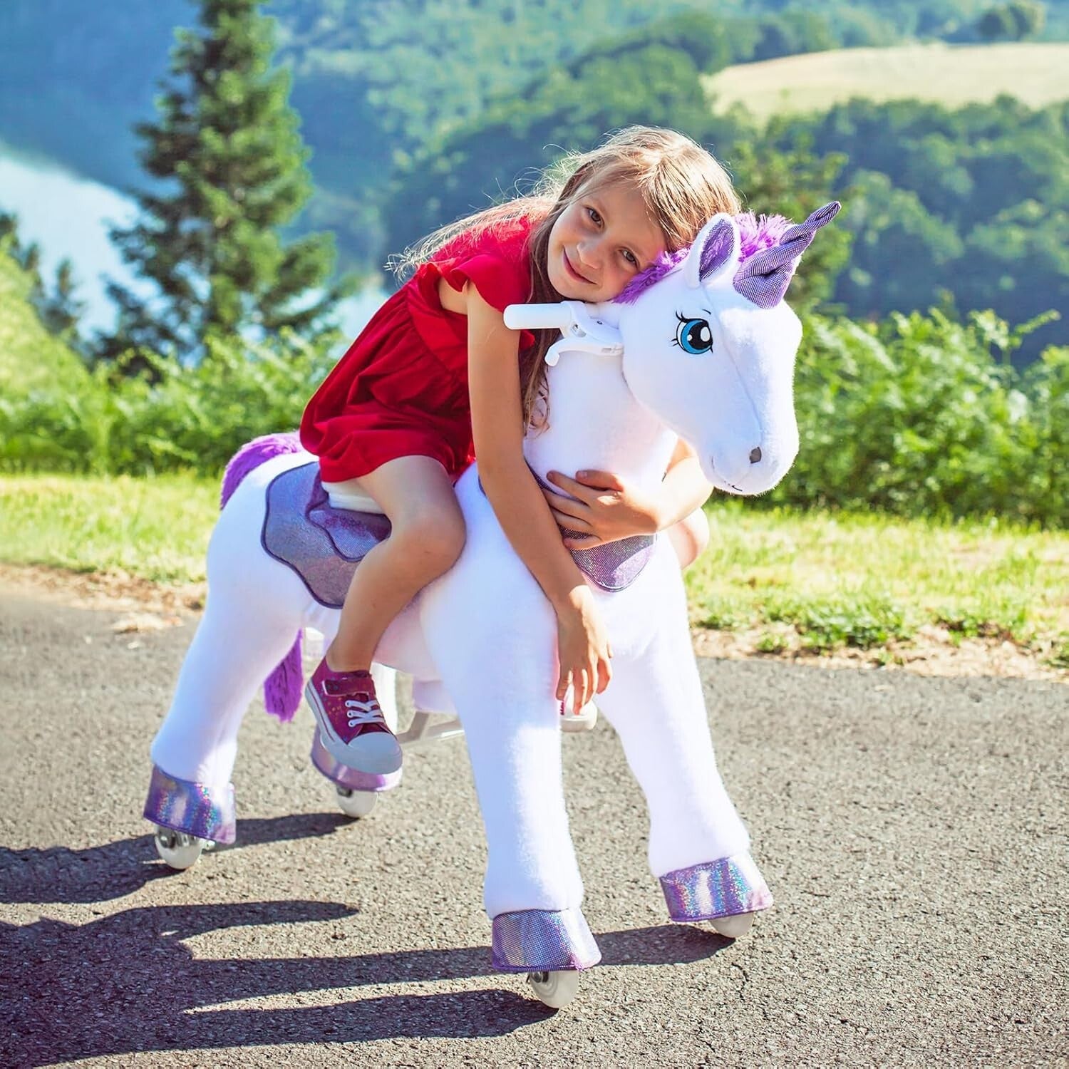 Interactive 30-Inch Unicorn Riding Stuffed Animal - Safe Fun for Young Riders