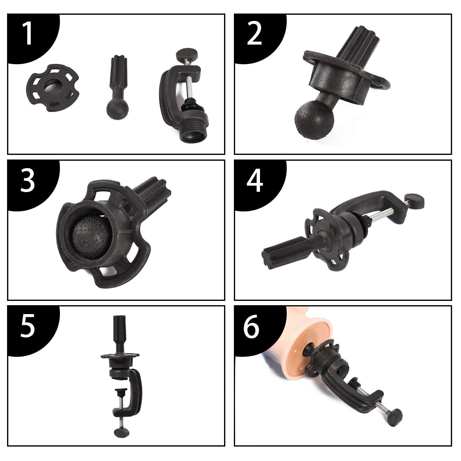 100% Human Hair 18 Inch Mannequin Head with Free Clamp and Hair Styling Tools