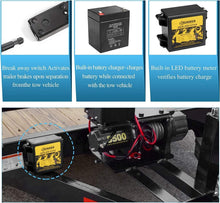 Load image into Gallery viewer, Weather-Resistant Breakaway Brake Kit with Rechargeable Battery for Safe Towing
