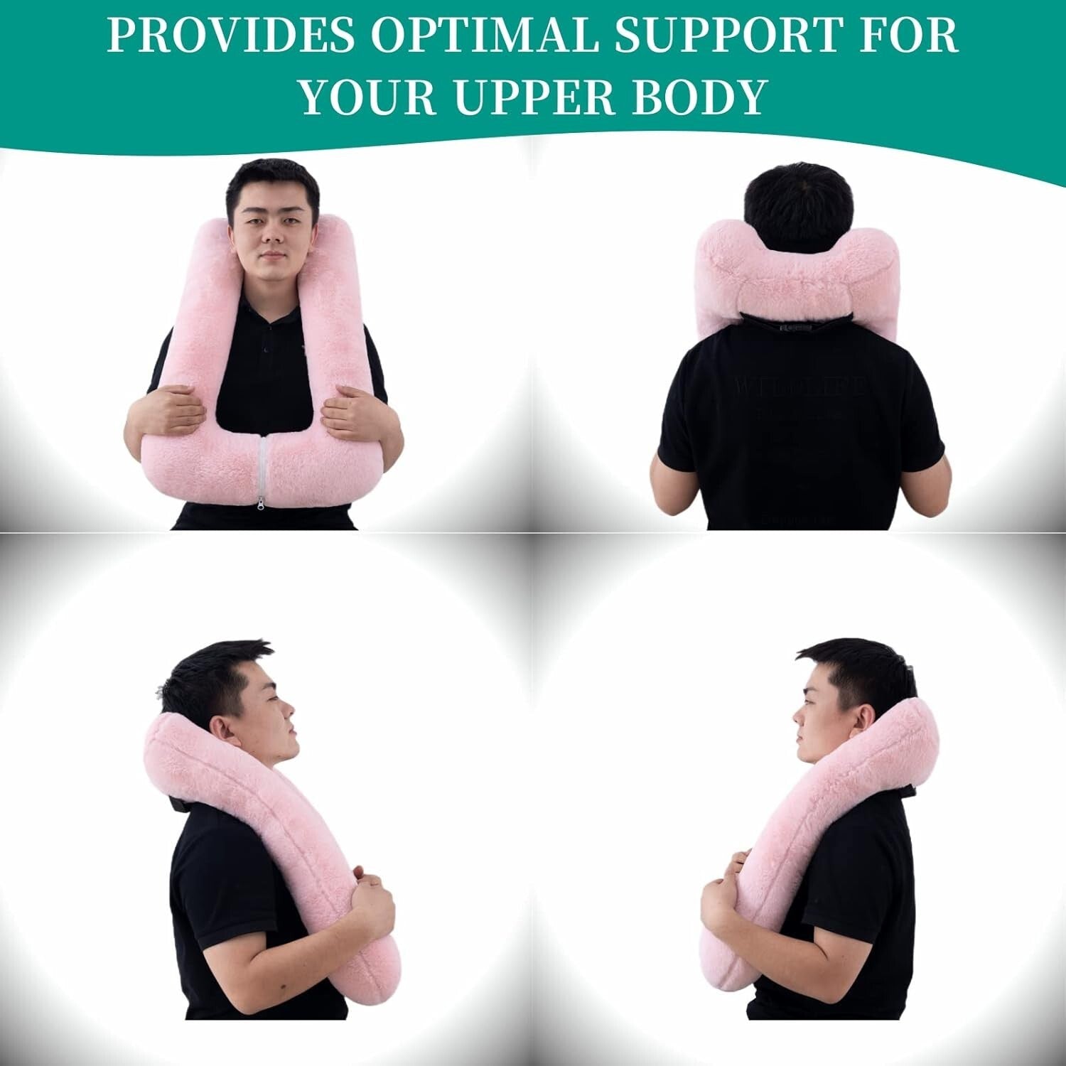 Elegant Ergonomic Travel Neck Pillow for Comfortable Journeys - Kids & Adults