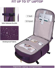 Load image into Gallery viewer, 50L Airline Approved Carry On Backpack with Packing Cubes for Travel Comfort