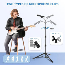 Load image into Gallery viewer, Height Adjustable Microphone Boom Stand Set - Perfect for Singing &amp; Lectures