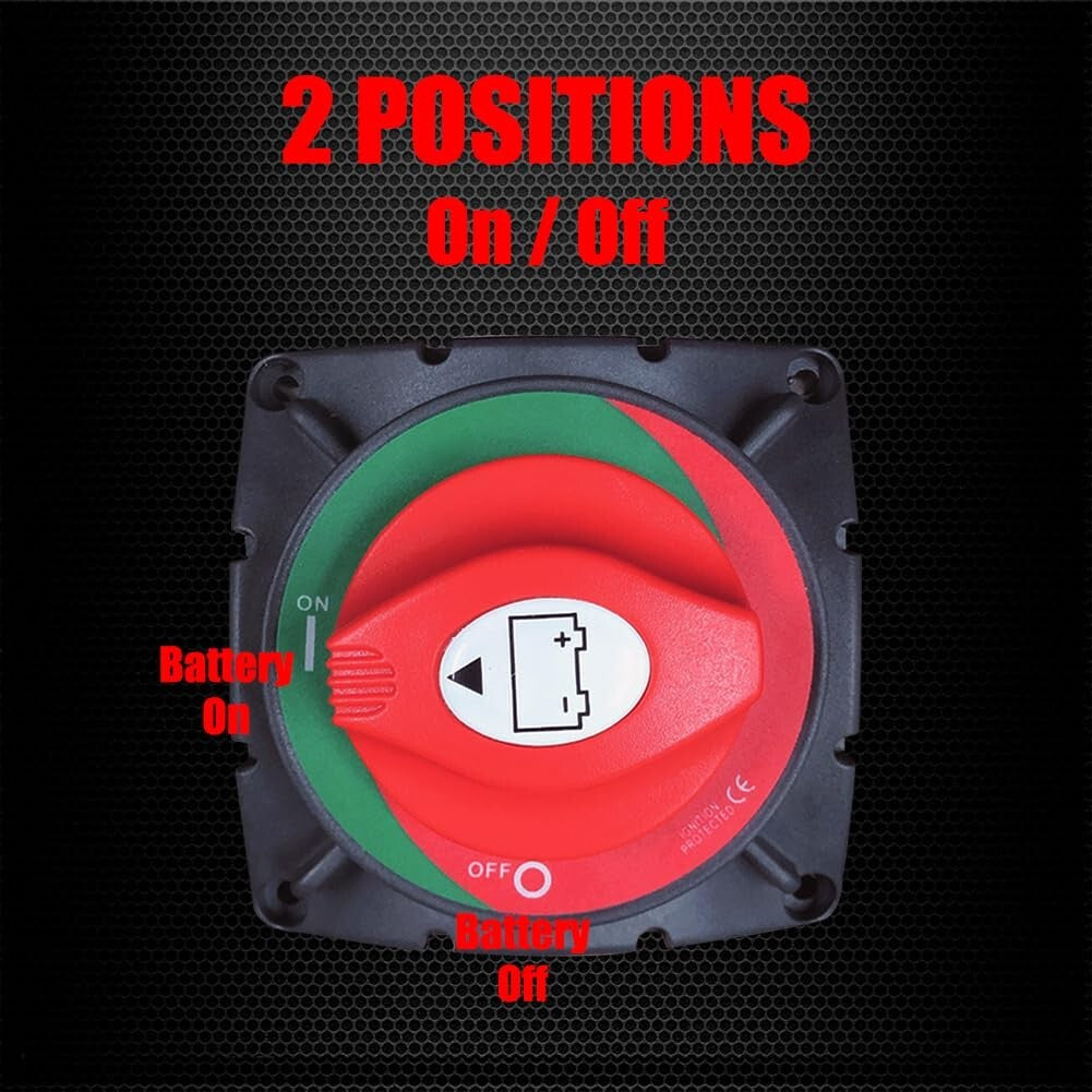 Heavy Duty Rotary Battery Master Cut Switch for 12-48V Marine & RV Applications