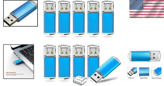 Premium 50-Pack 4GB USB Drives - Fast Transfer & Protective Cap Included