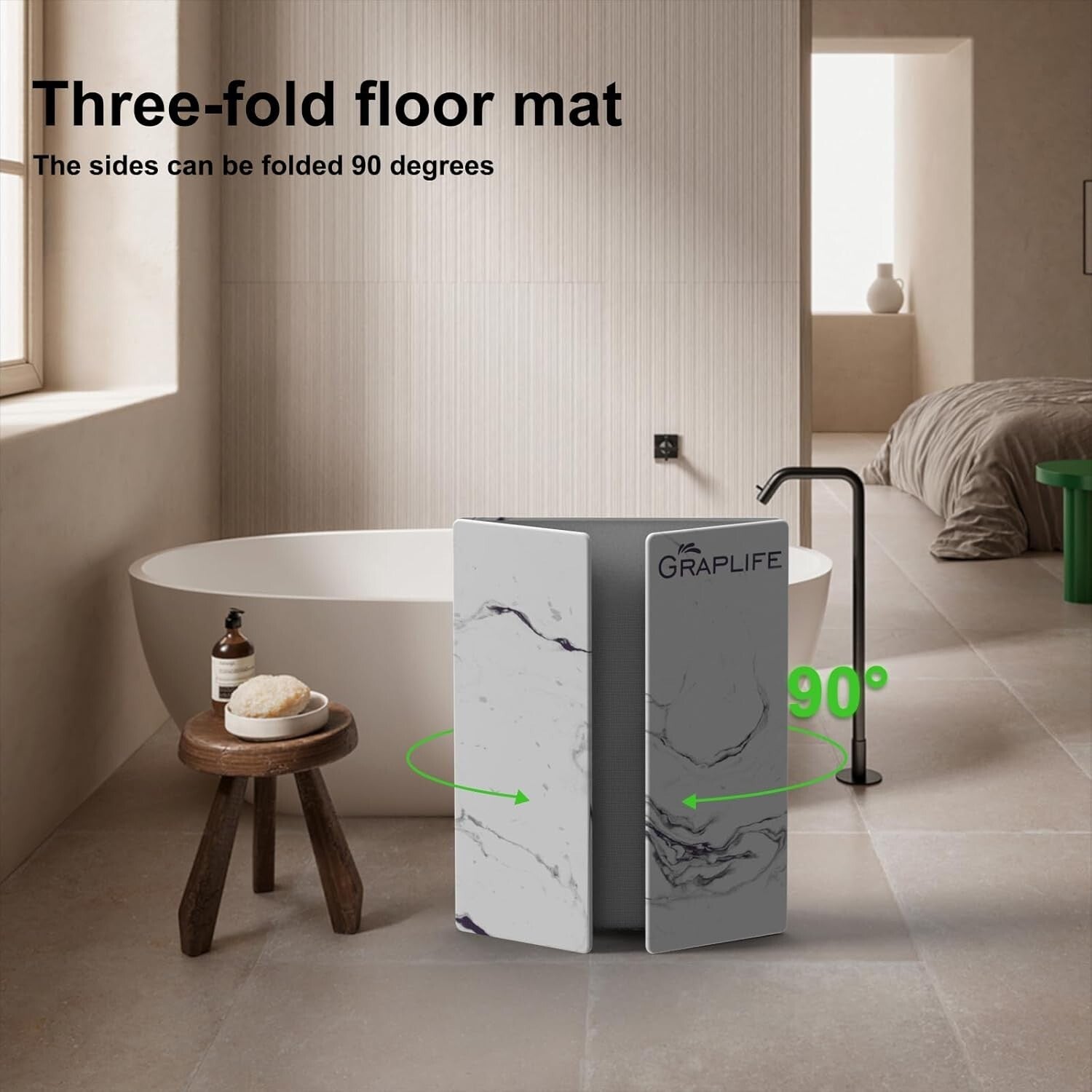 Diatomaceous Earth Non-Slip Bath Mat - 31.5X19.69" Fast-Drying White Elegance