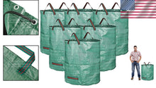 Load image into Gallery viewer, 72 Gallon Durable Garden Waste Bags with Handles - Eco-Friendly 6-Pack