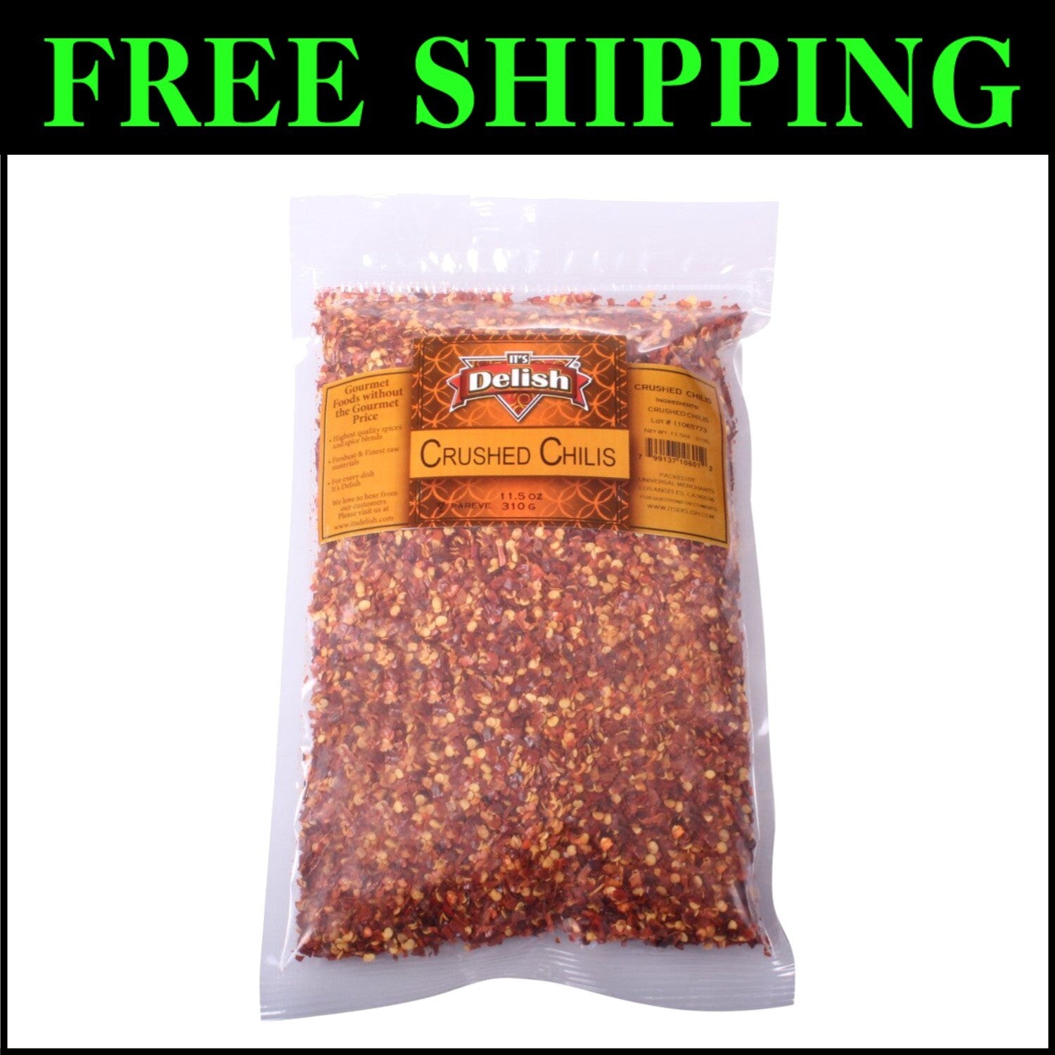 Bulk Chili Pepper Flakes - 5 Lbs Dehydrated All-Natural Spice, Kosher Certified
