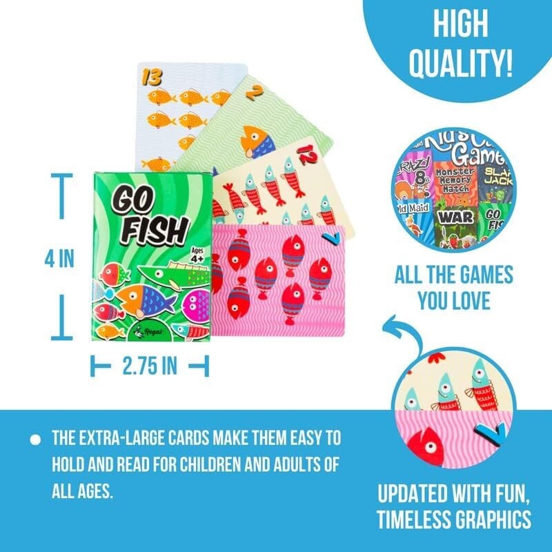 Engaging Card Games for Kids: Fun Family Set with Big Cards for Young Players