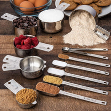 Load image into Gallery viewer, Premium 14-Piece Stainless Steel Measuring Cups &amp; Spoons Set - Lifetime Durable