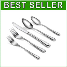 Load image into Gallery viewer, Complete Bead Pattern Stainless Steel Cutlery Set - 60 Pieces for Stylish Dining