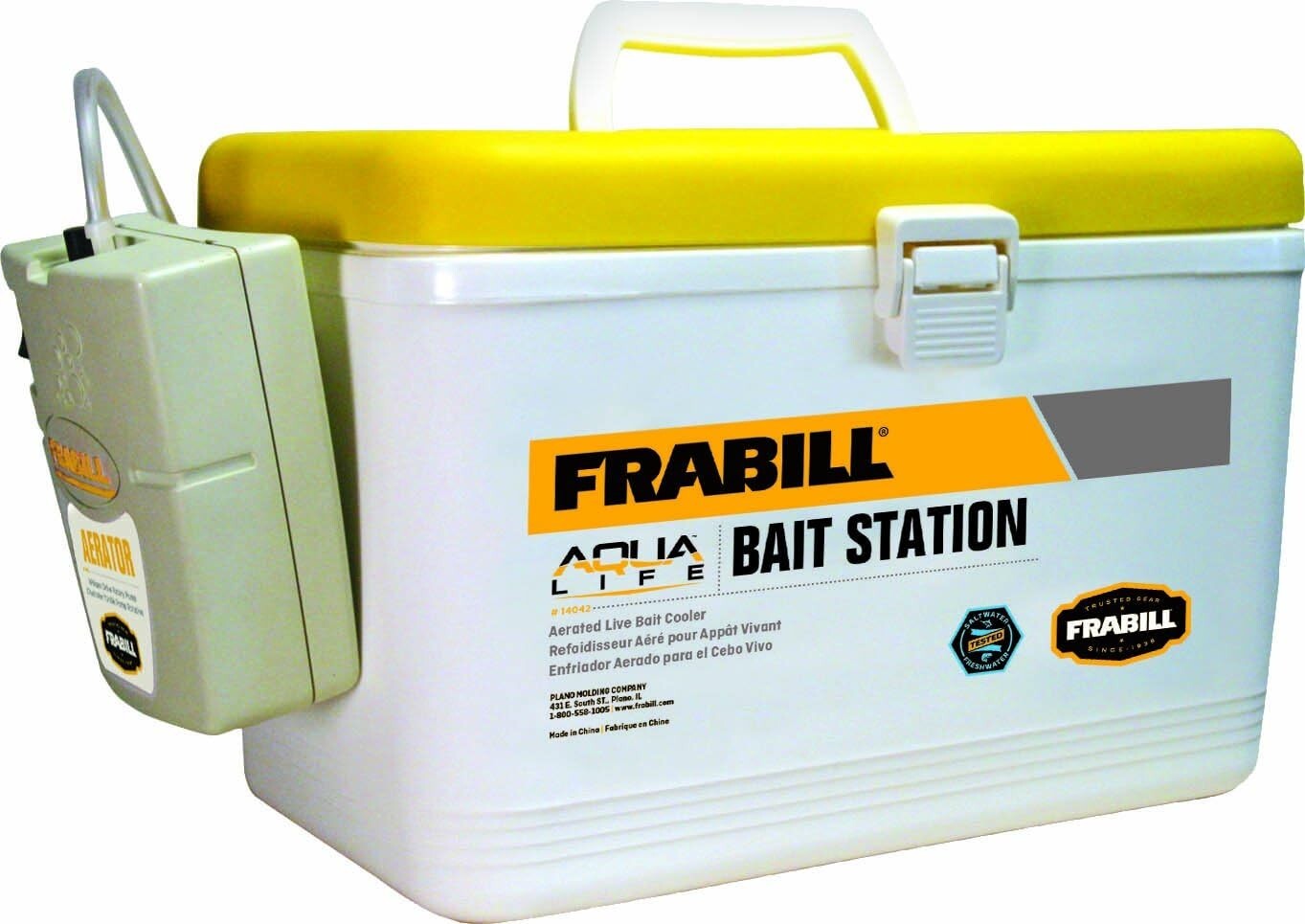 Multifunctional Fishing Bait Container with Portable Aerator - 8-Quart Capacity