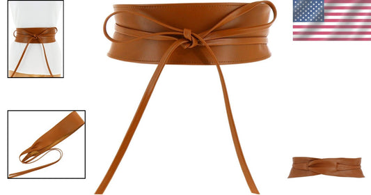 Elegant Women's Italian Leather Obi Belt - Adjustable & Sustainable Fashion