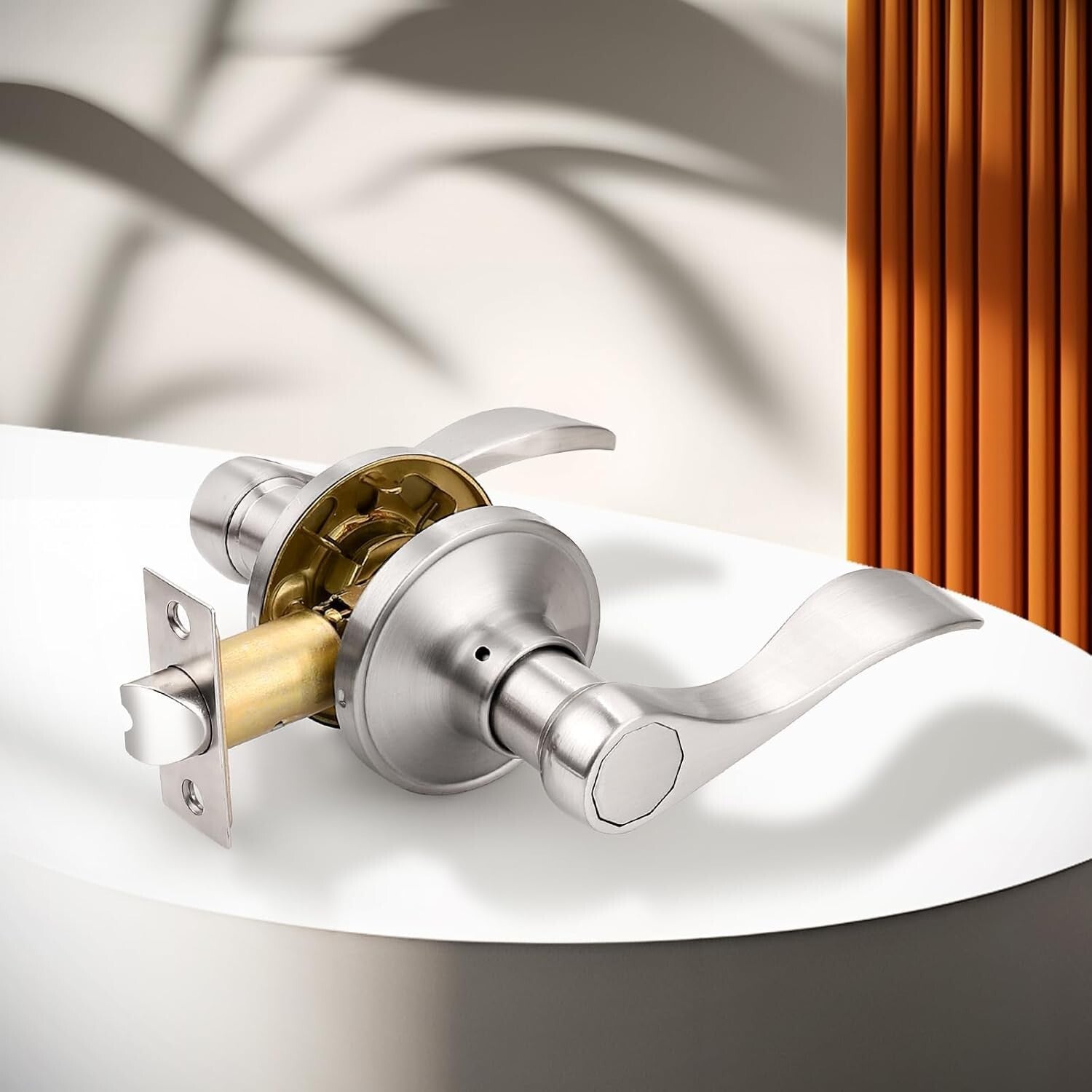 Easy Install Satin Nickel Door Levers - 5 Pack Modern Handles for Interiors