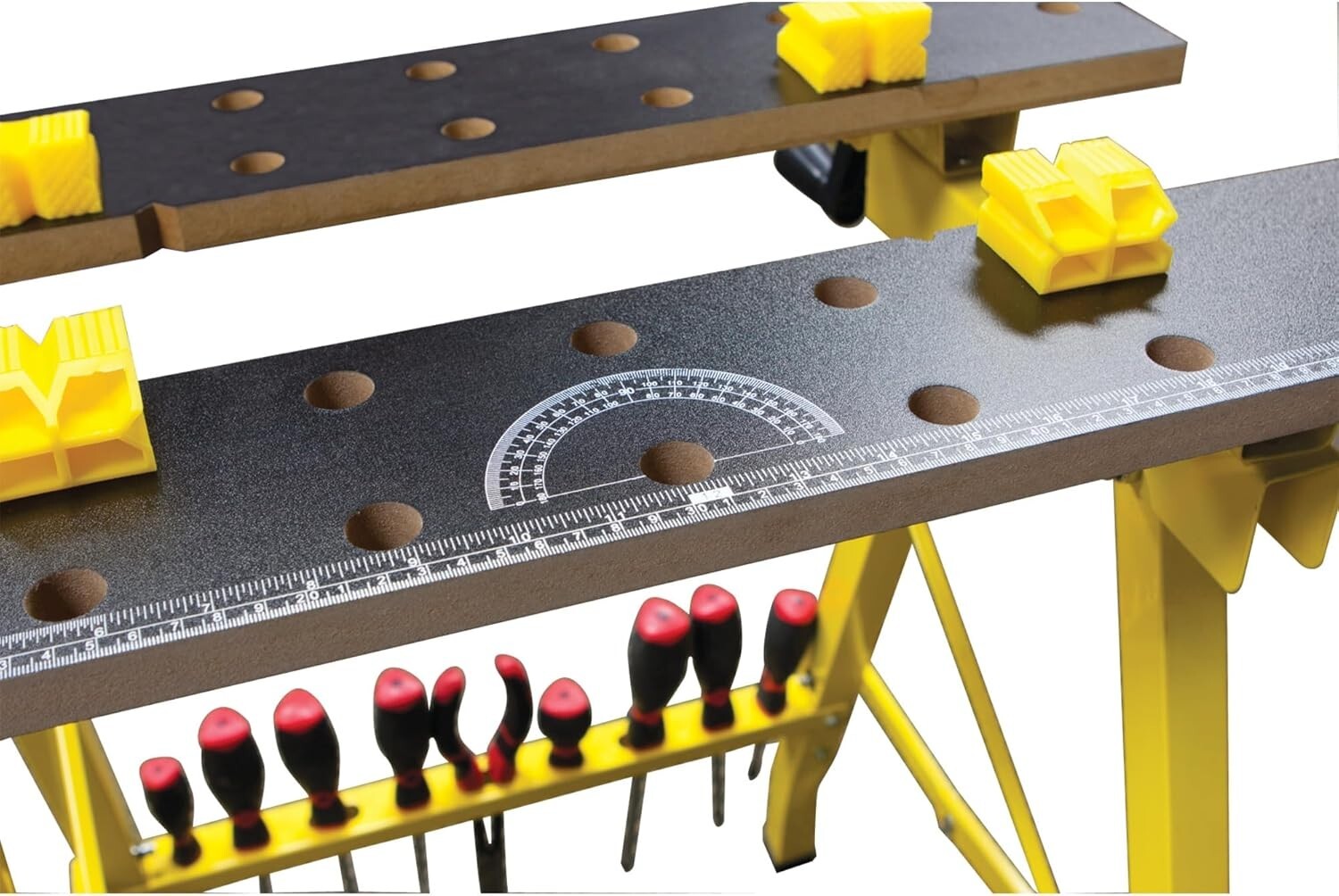 Compact Folding Workbench & Vise with Printed Tabletop for Precision Tasks