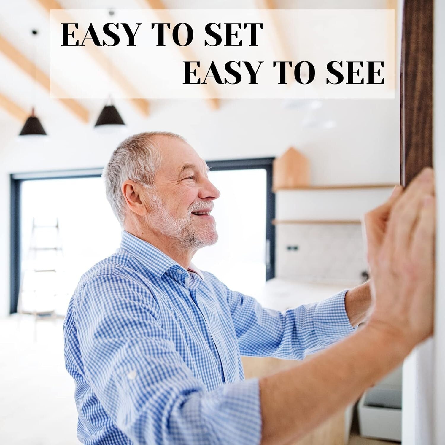 Elegant Wooden Pendulum Wall Clock - Battery Operated, 26x12 Inch Decor