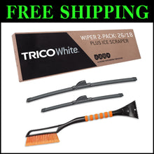 Load image into Gallery viewer, Premium Winter Wiper Blade Set (26" + 18") with Ice Scraper for Clear Visibility