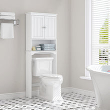 Load image into Gallery viewer, Compact White Bathroom Shelf - Adjustable Over Toilet Cabinet Storage Solution