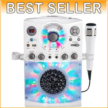Load image into Gallery viewer, All-in-One Karaoke Machine with Wired Mic &amp; Disco Lights - Perfect for Parties!