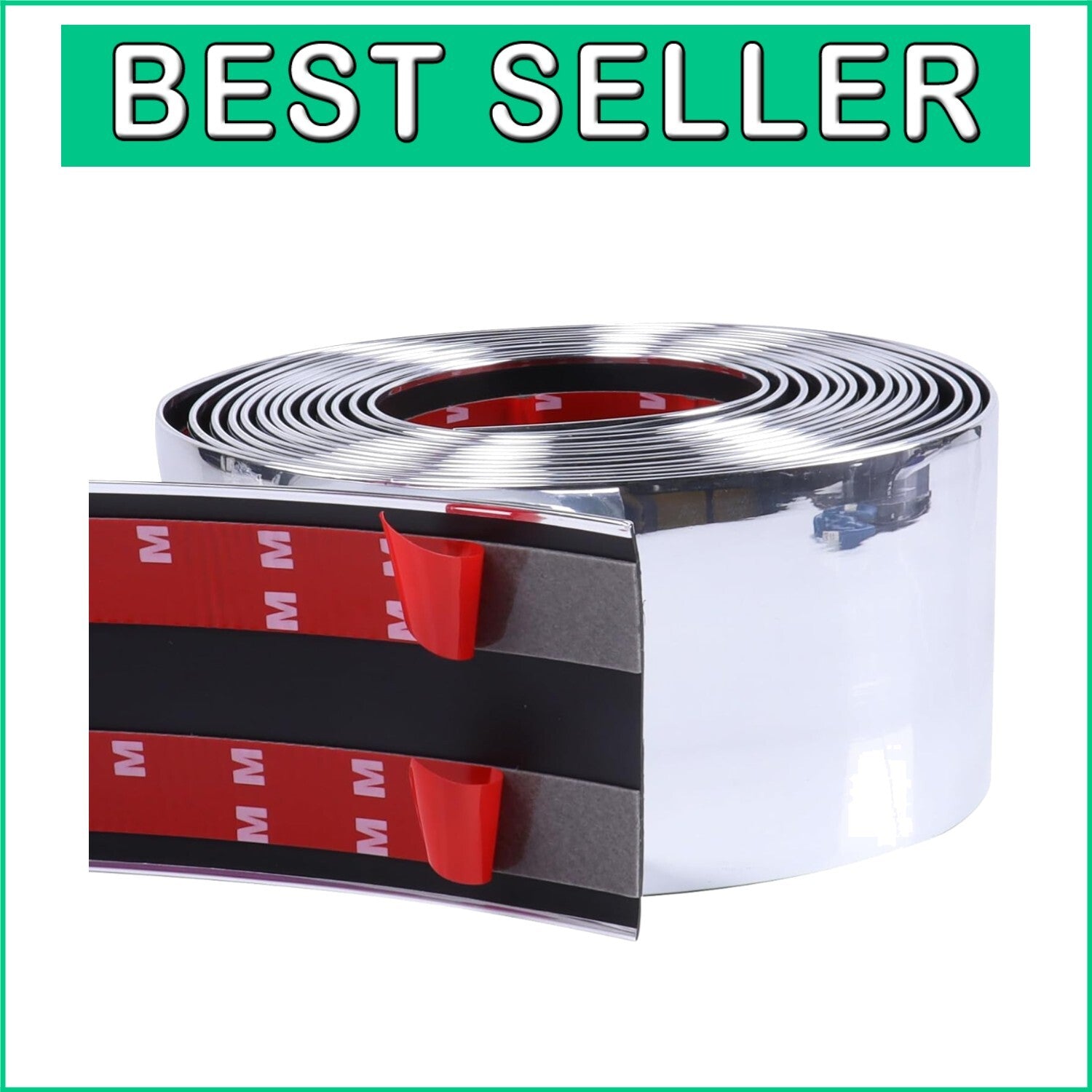 16FT Self-Adhesive Chrome Trim Molding - Heavy Duty Scratch-Proof Car Protection