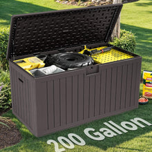 Load image into Gallery viewer, 200 Gallon Double-Wall Deck Box with Divider – Water-Resistant Outdoor Storage