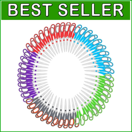 Ambidextrous 8" Cutting Scissors Set of 50 - Comfort and Precision Guaranteed