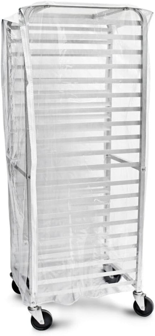 Clear PVC Commercial-Grade Sheet Pan Rack Cover - 20-Tier, 28x23x61 Inches