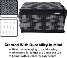 Load image into Gallery viewer, 8x10 ft Reversible Lattice Area Rug - Easy Clean, Portable for Outdoor Fun