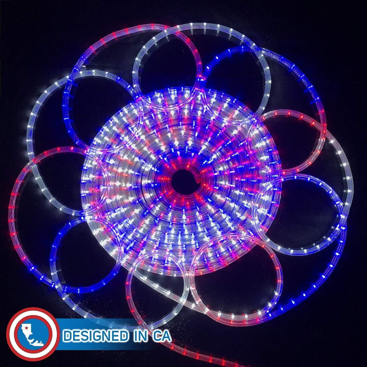 50ft Waterproof LED Rope Lights - Perfect for 4th of July, Christmas & Weddings