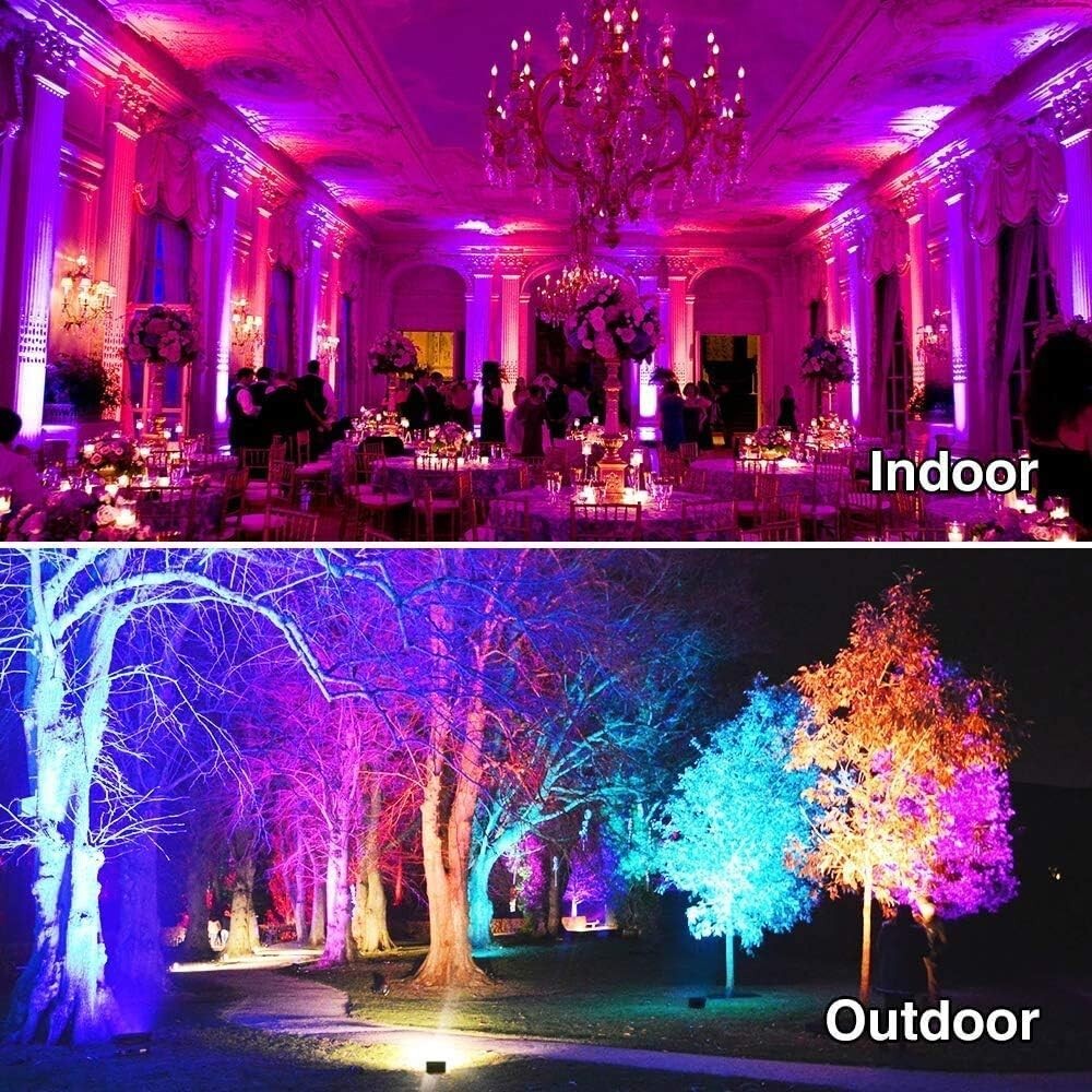 Bright 30W RGBW Waterproof Lights with Remote - Ideal for Events & Decorations