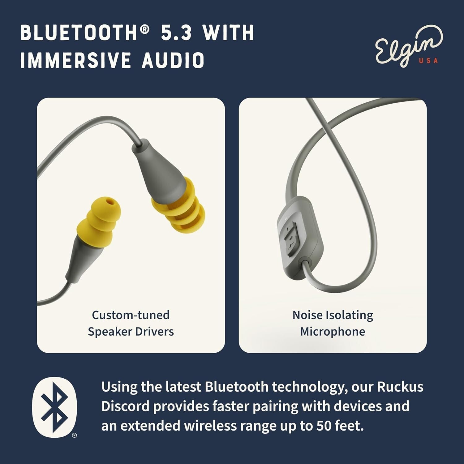 All-Weather Bluetooth Safety Earbuds - Perfect for Construction & Outdoor Sports