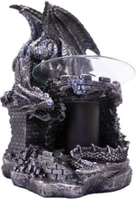 Load image into Gallery viewer, Fierce Dragon Castle Electric Oil Burner - Elegant Black Tabletop Decor